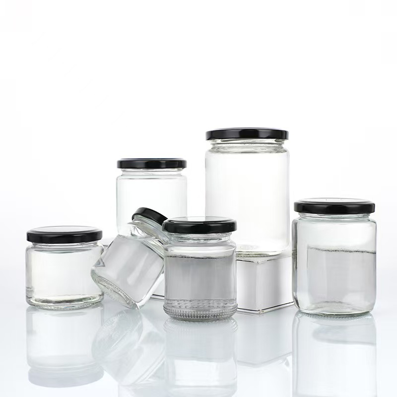 Clear Glass Mason Jar with Screw Lid