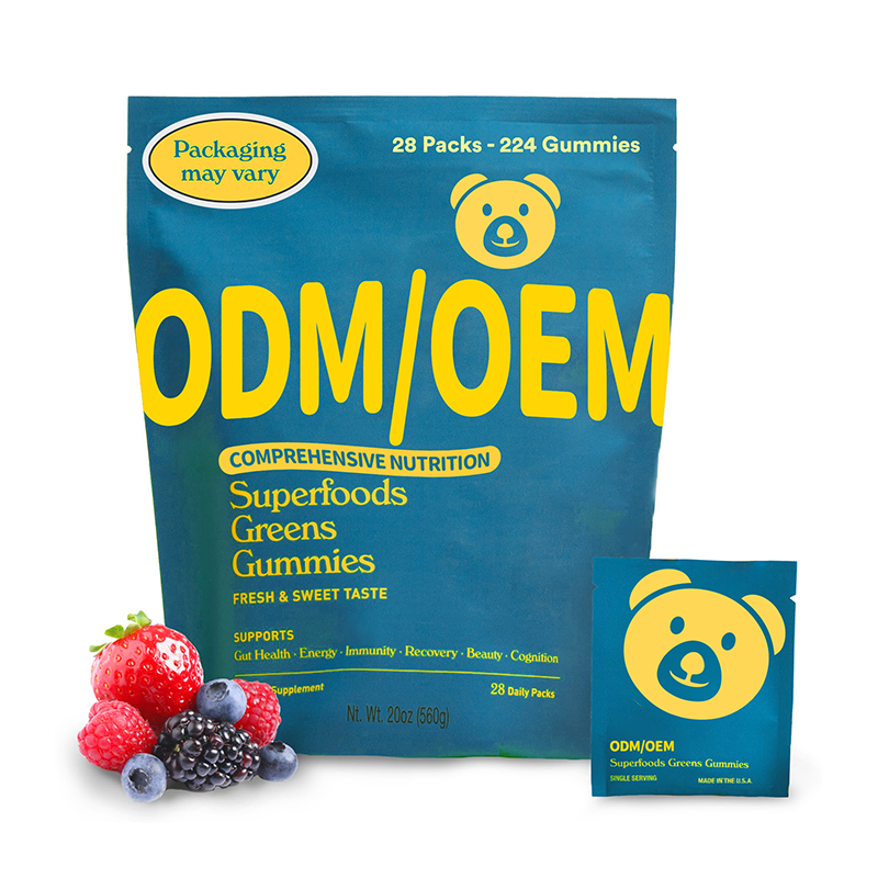 Dietary Fiber Nutritional Supplement Manufacturer Complex Vitamins And Minerals Green Superfood Gummys