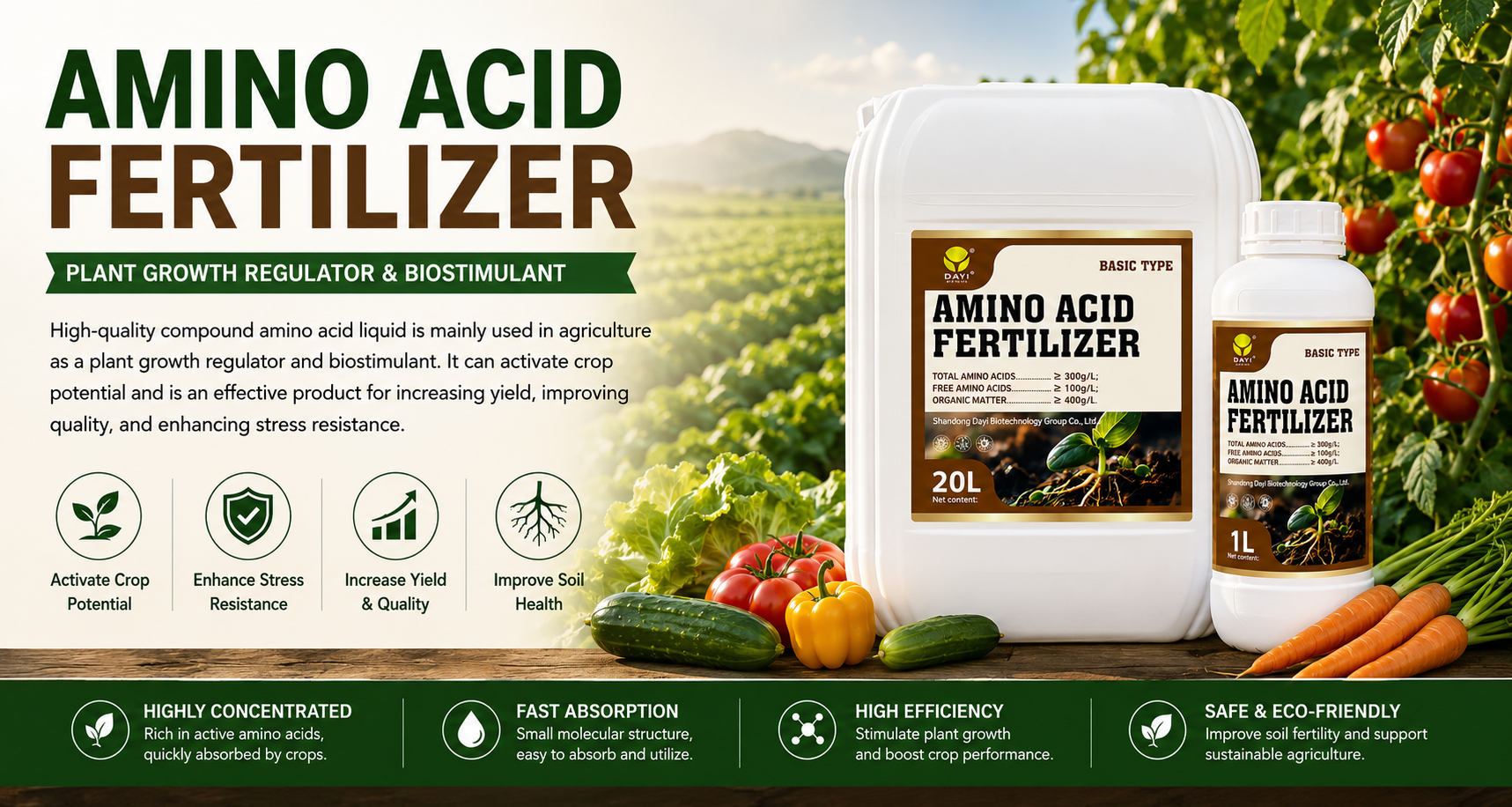 Enzymatic Hydrolysis L Form Free Amino Acids Liquid