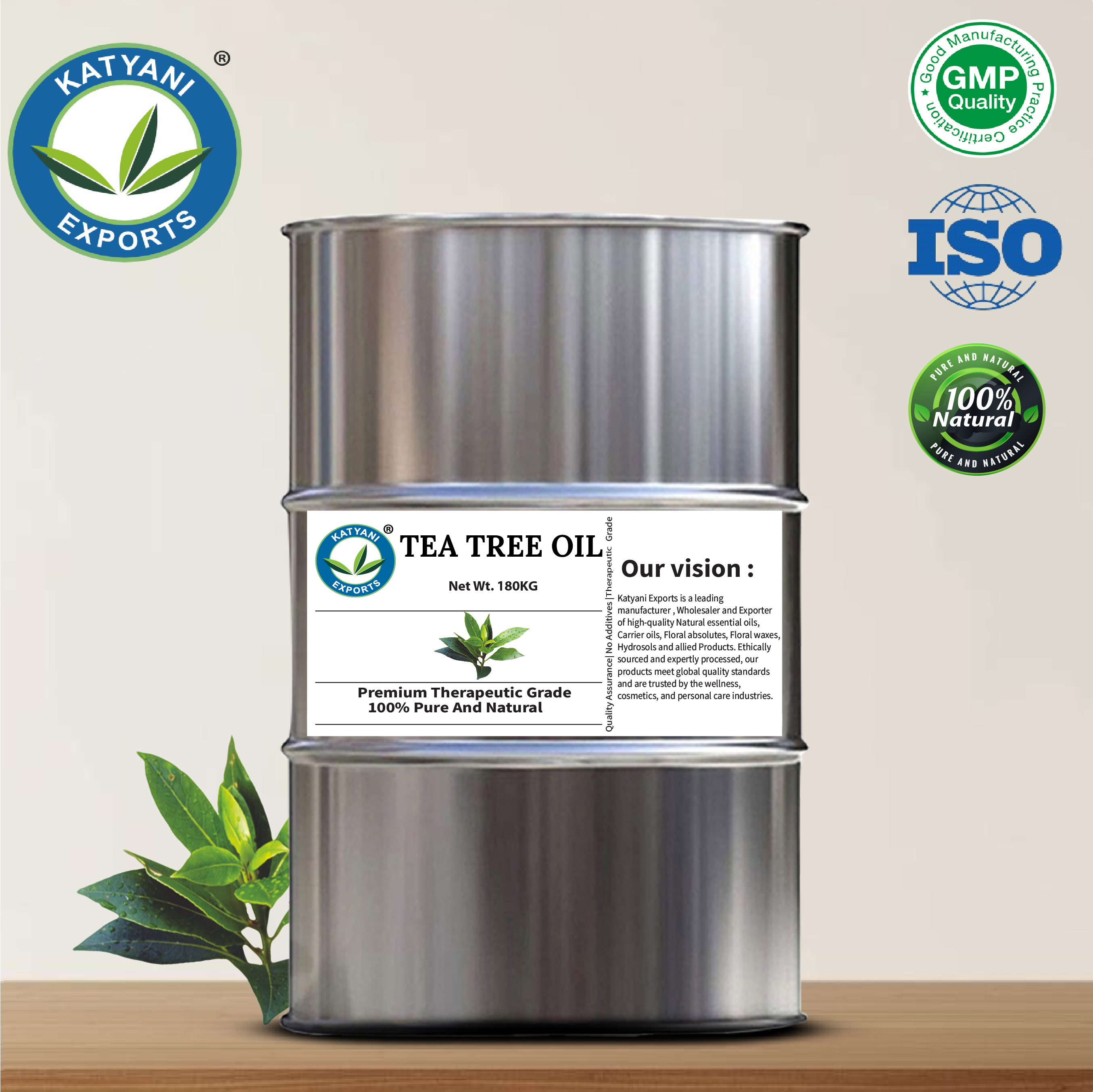 Premium Herbal Quality Tea Tree Essential Oil | Wholesale for Scalp Massage