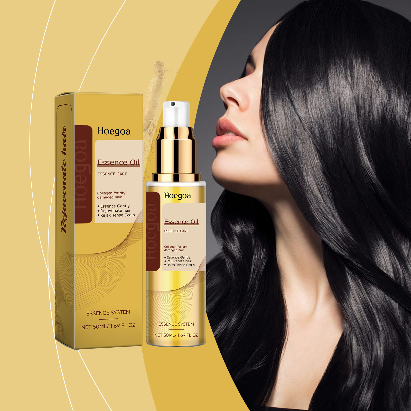 Smoothing Repair Plant Derived Hair Glossy Non Greasy Gentle Scalp Hair Repair Nourishing Plant Derived Hair Care Essential Oil