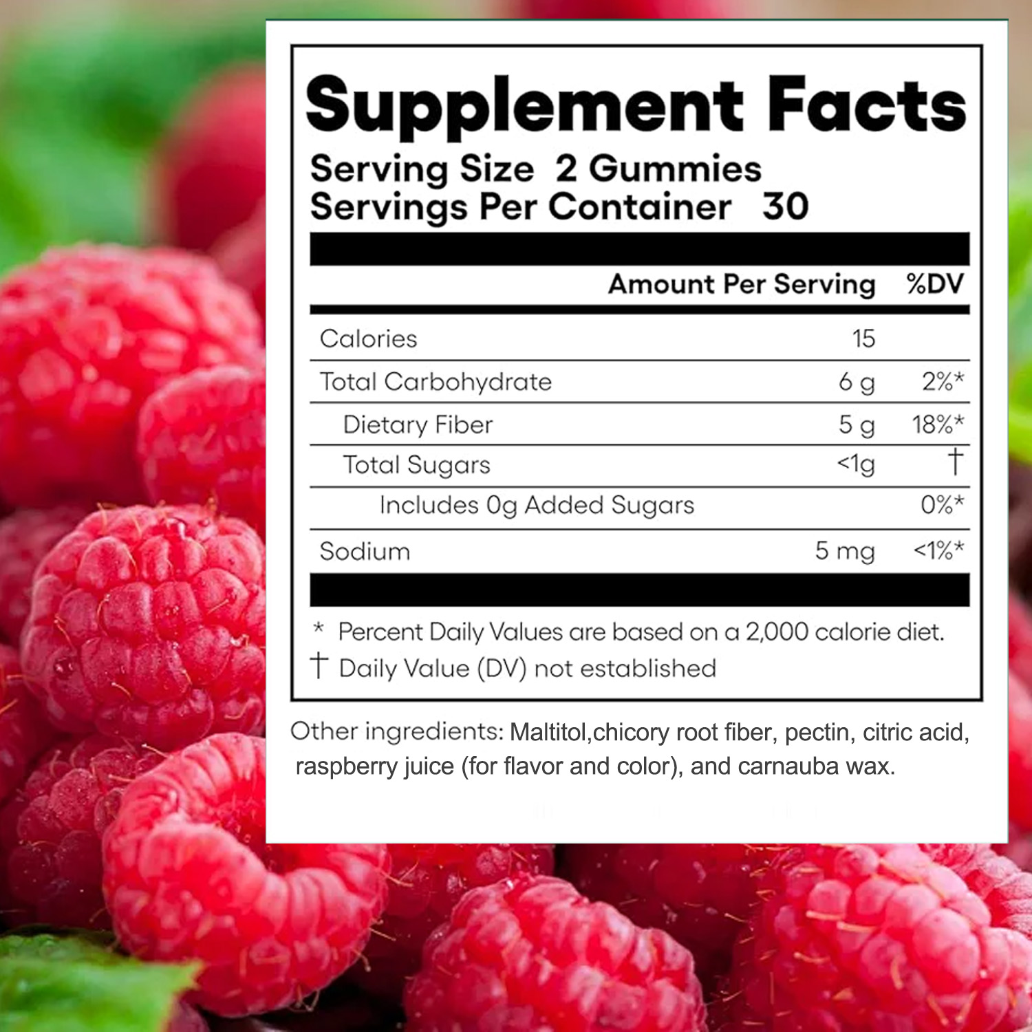 MOQ 100pcs OEM LOGO Raspberry Flavor Prebiotic Fiber Gummies 60 Gummies Dietary Supplement For Digestive Health &amp; Regularity
