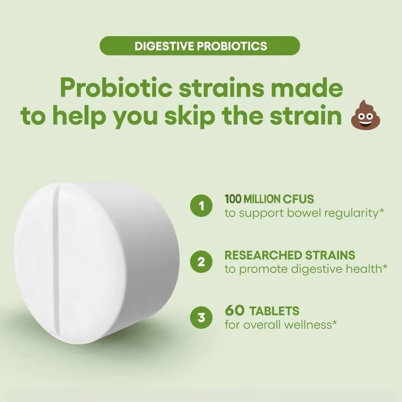 Vorx Biotech Acidophilus Probiotic 100 Million Live Cultures Tablets for Digestive Health CDMO Private Label Supplement Factory