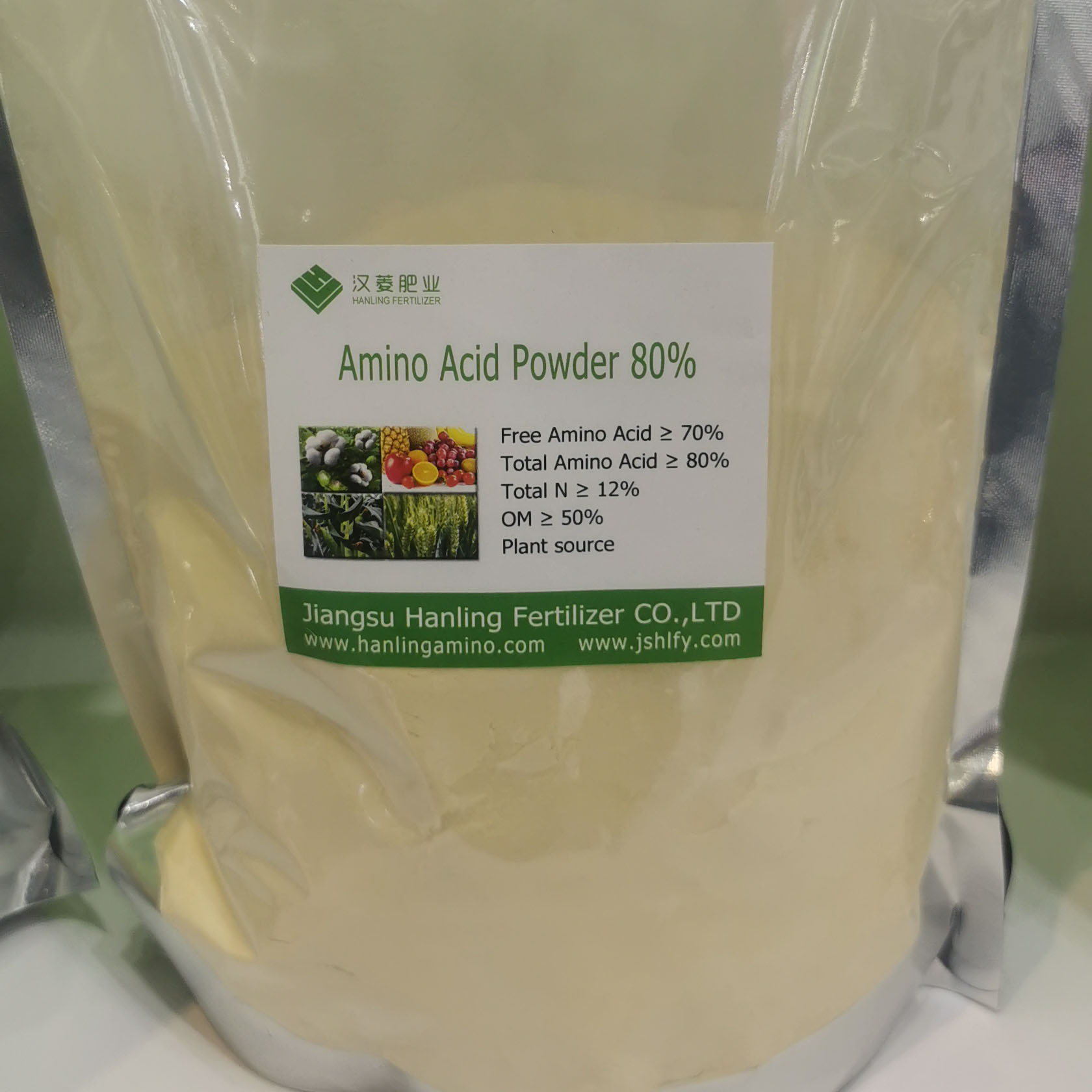 High-quality High Purity Amino Acid Powder 80% Chlorine Free Plant-derived Foliar Fertilizer