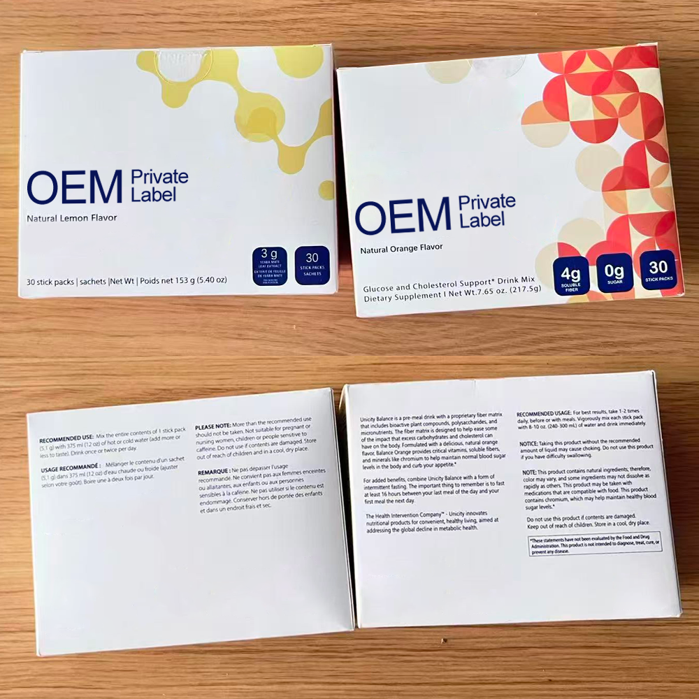 OEM Digestive Powder Sachets Support Metabolism Weight Loss Products Pre-Meal Soluble Fiber Drink Mix 0 Sugar Orange Flavor