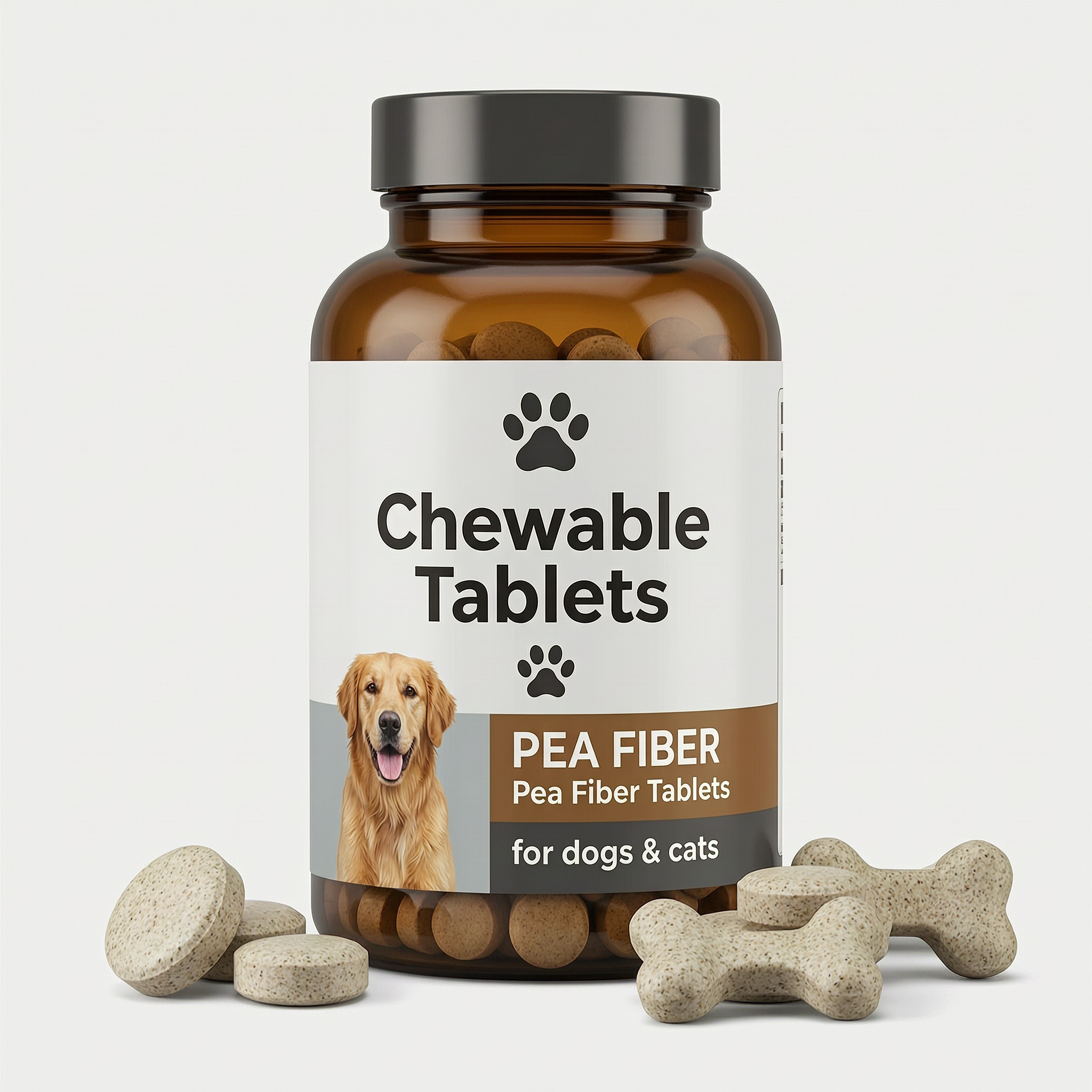 Natural Pea Fiber Tablets for Adults Daily Fiber Intake Vegan Friendly Dietary Supplement Bulk Manufacturing