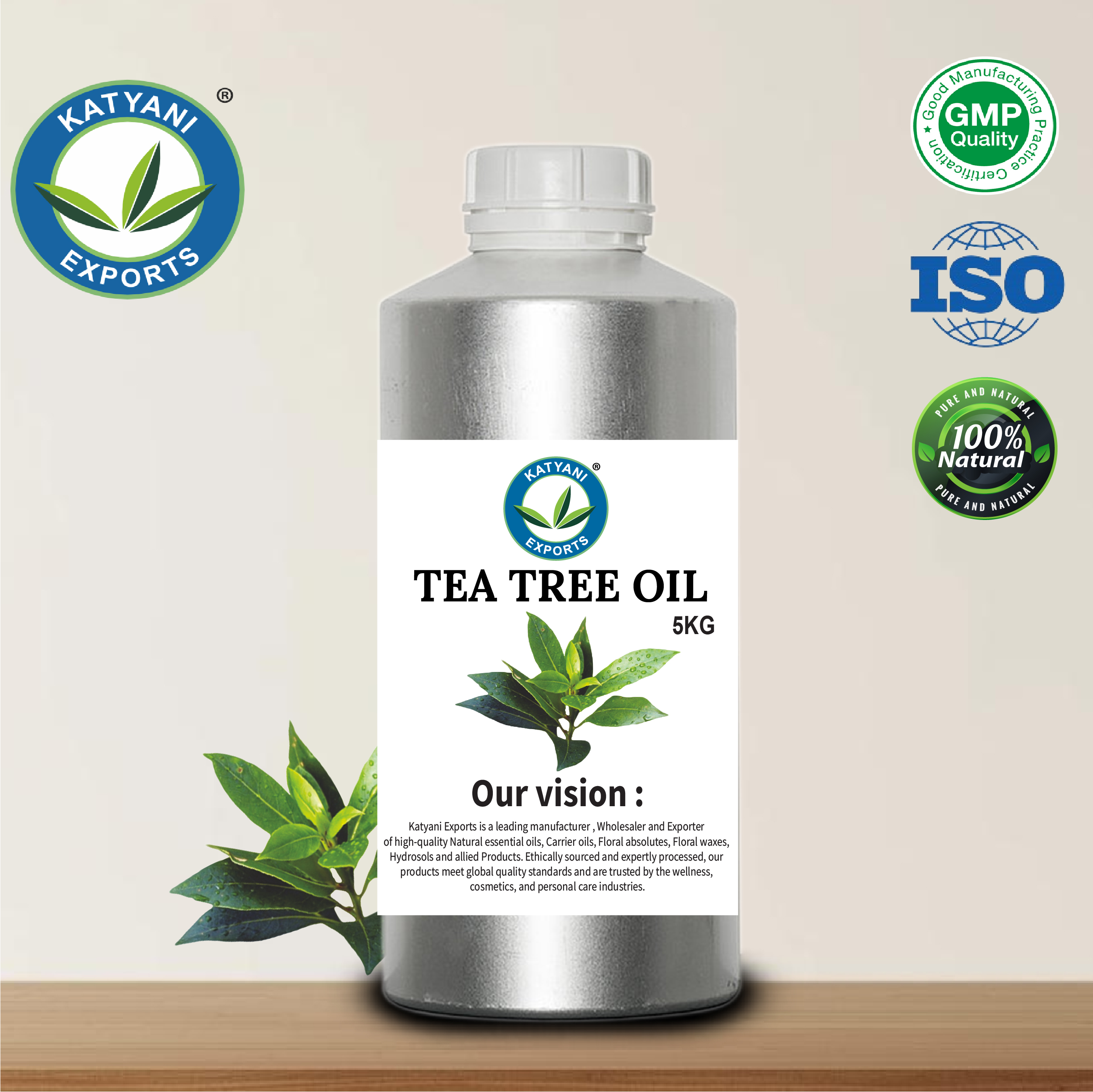Premium Herbal Quality Tea Tree Essential Oil | Wholesale for Scalp Massage