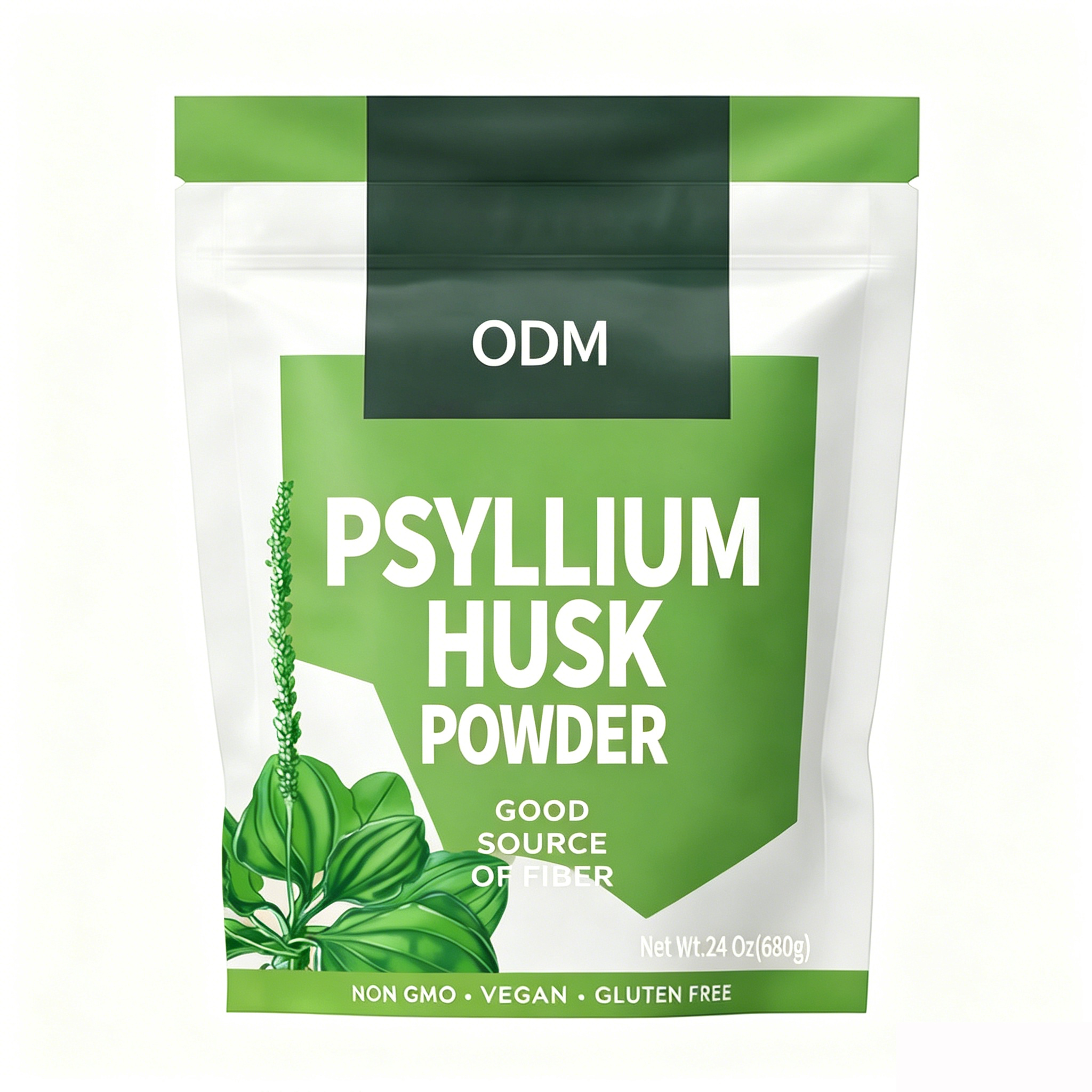 ODM Psyllium Husk Herbal Supplements Powder - 4g Soluble Fiber Per Serving, Non GMO &amp; Vegan, for Digestive Wellness &amp; Baking
