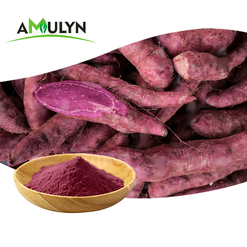 AMULYN Purple Sweet Potato Powder Food Grade Vitamin Natural Food Coloring Purple Potato Pigments Instant Purple Ube Powder Drum