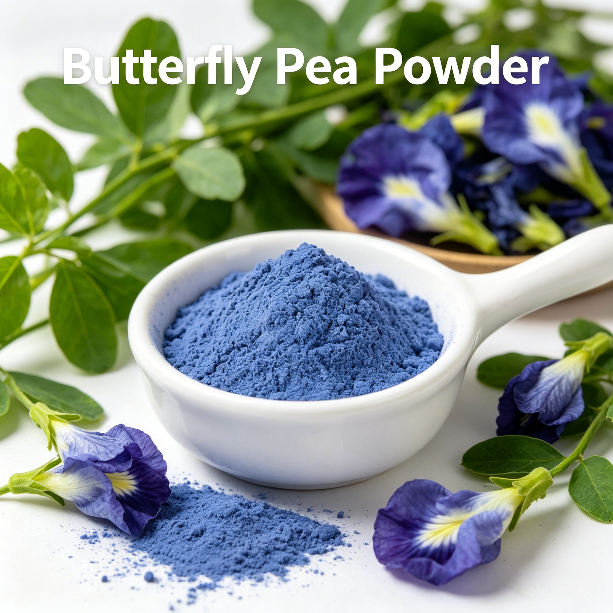 Factory Supply Food Grade Butterfly Pea Flower Powder Bulk Natural Plant Extract Blue Food Pigment for Food Colorant Wholesale