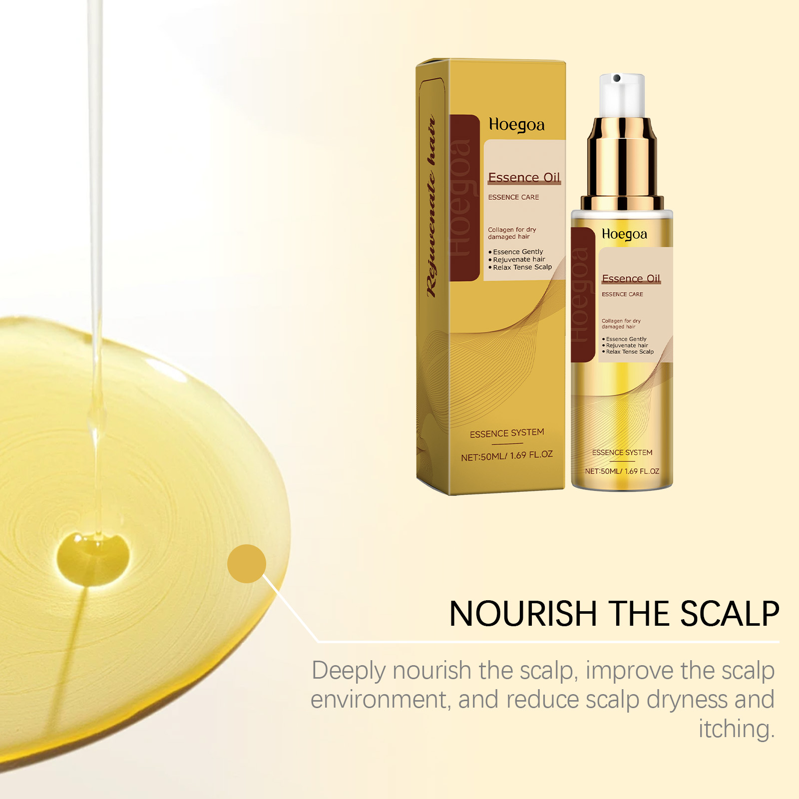 Smoothing Repair Plant Derived Hair Glossy Non Greasy Gentle Scalp Hair Repair Nourishing Plant Derived Hair Care Essential Oil