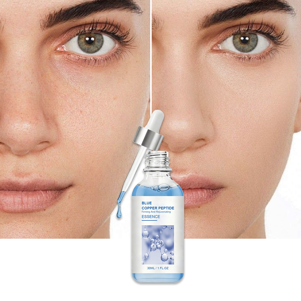 OEM/ODM Advanced Blue Copper Peptide Serum GHK-Cu Anti-Aging Skin Barrier Repair With Matrixyl &amp; Hyaluronic Acid Face Serum