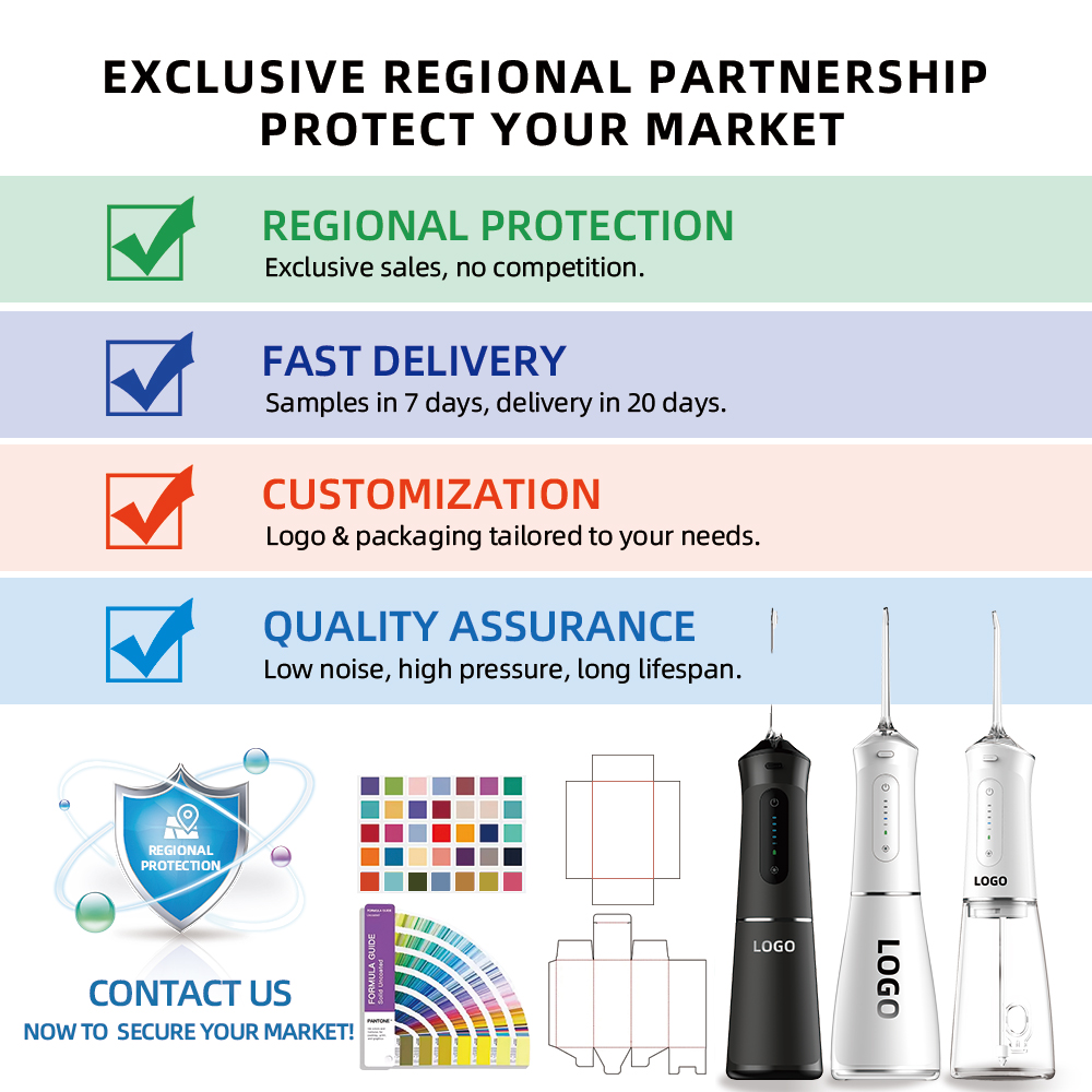 OEM Factory USB Rechargeable Water Flosser Manufacturer Handheld Oral Irrigator Portable Dental Cleaner With Long Battery Life