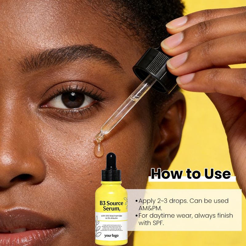Private Label Evens Skin Tone Fades Dark Spots Reduces Hyperpigmentation Improves Dullness Fast Absorbing Brightening Serum