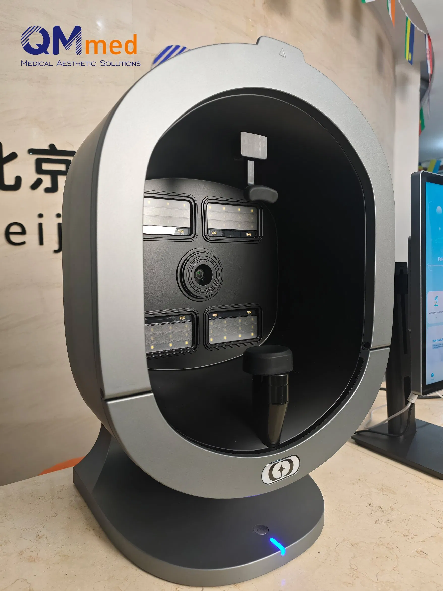 3D Ai Skin Analyzer Professional Facial Scanner Magic Mirror UV Detection Moisture Test for Salon Home Use EU Us Jp Plugs