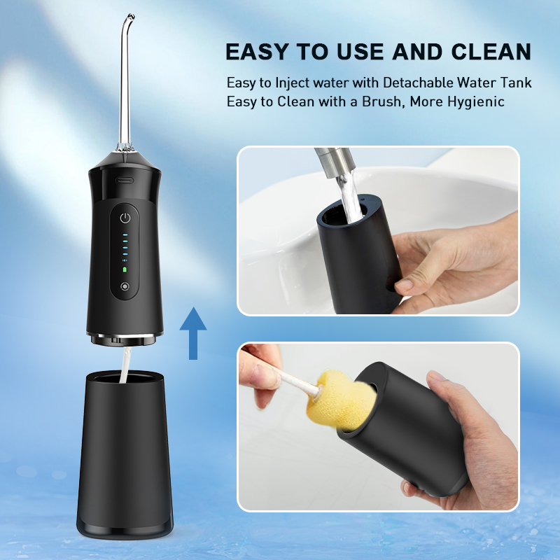 OEM Factory USB Rechargeable Water Flosser Manufacturer Handheld Oral Irrigator Portable Dental Cleaner With Long Battery Life
