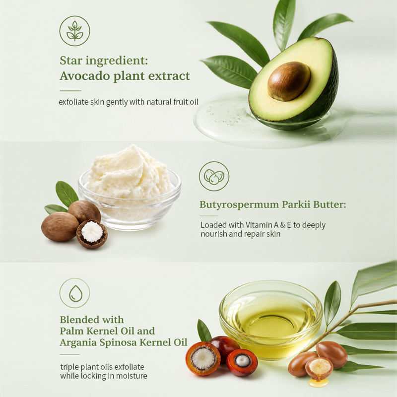 Vegan Portable Body Cream With Argan Oil Collagen Tea Tree &amp; Green Tea For Dry Skin Exfoliation &amp; Bath &amp; Face Use