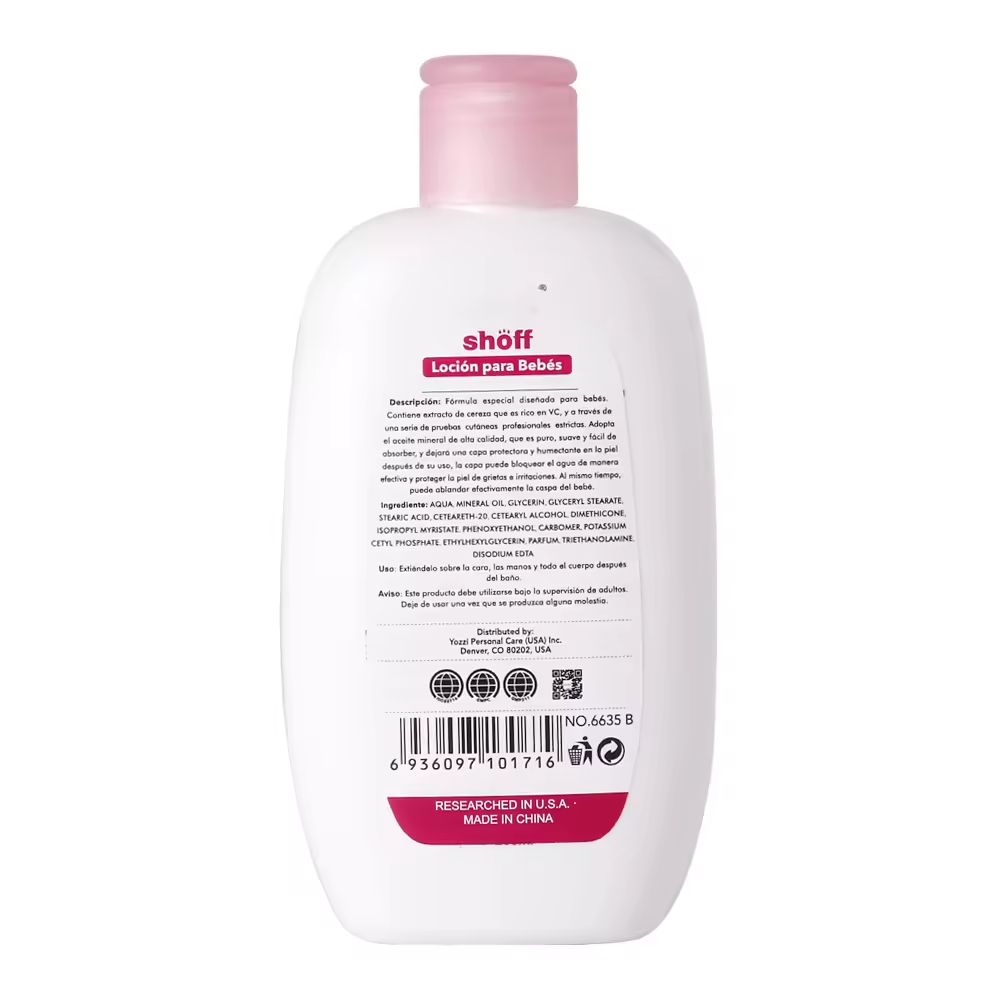Shoff Natural Honey Extract Nourishing Moisturizer 200ml Hypoallergenic Baby Lotion for Infant Sensitive Skin