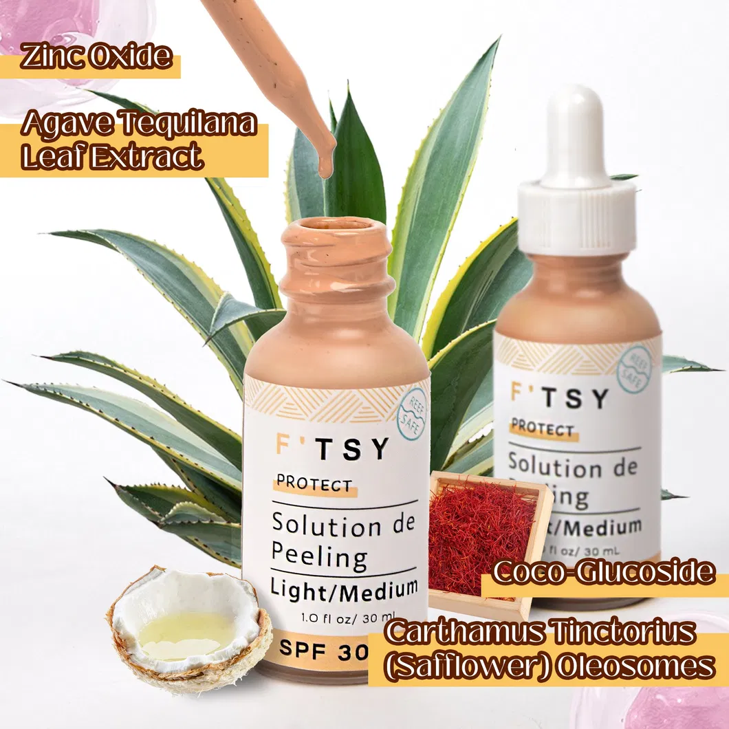 High Quality Cosmetic SPF50 No White Cast Tinted Sunscreen Serum