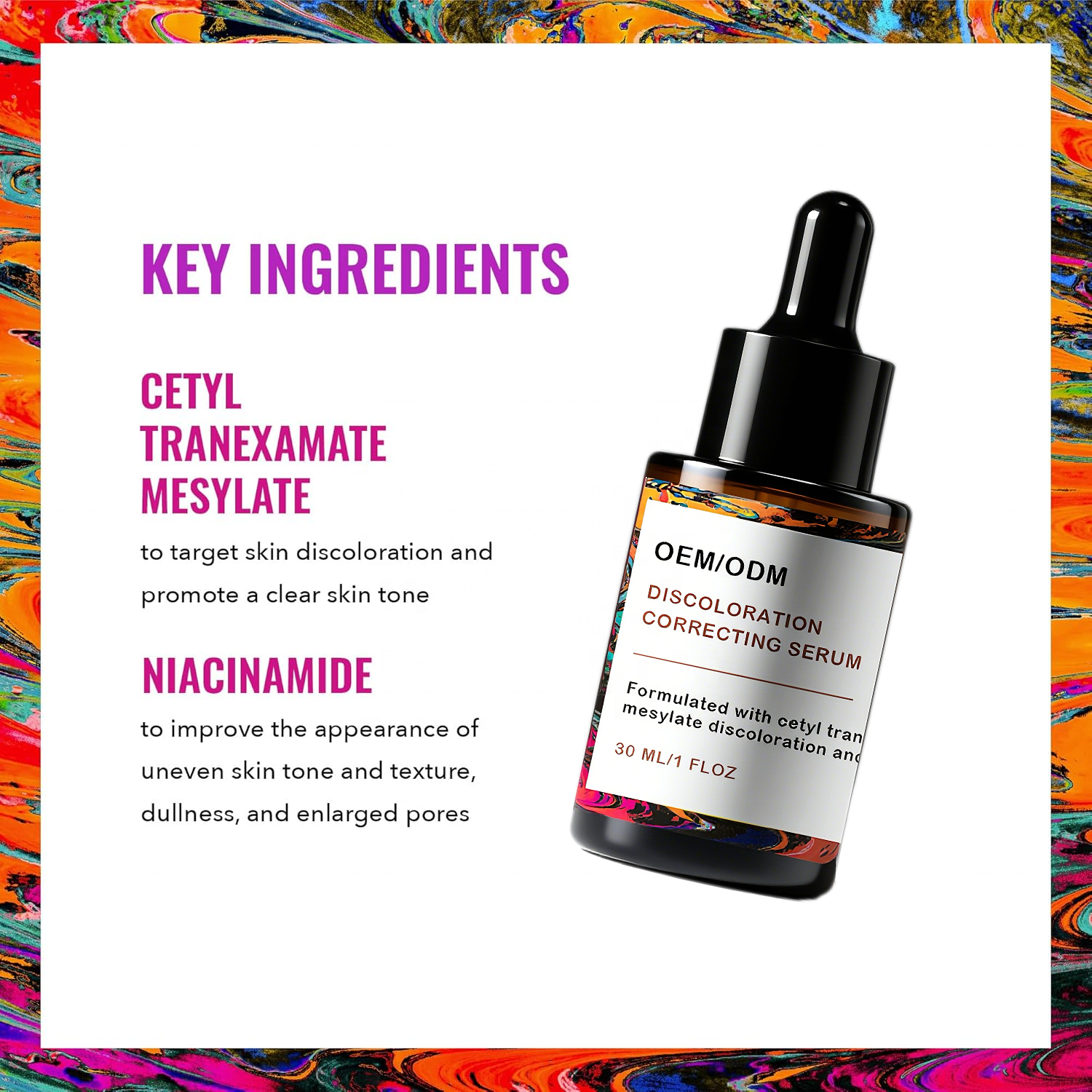 Discoloration Whitening Serum OEM Service Facial Color Correction Pigmentation Skin Tone Anti Hyperpigmentation Face Care