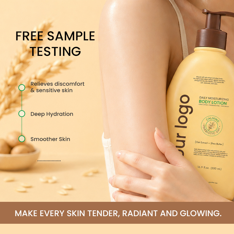 OEM Softening Smoothing Intense Hydration Fast Absorbing Healthy Skin Natural Organic Oatmeal Shea Butter Body Lotion