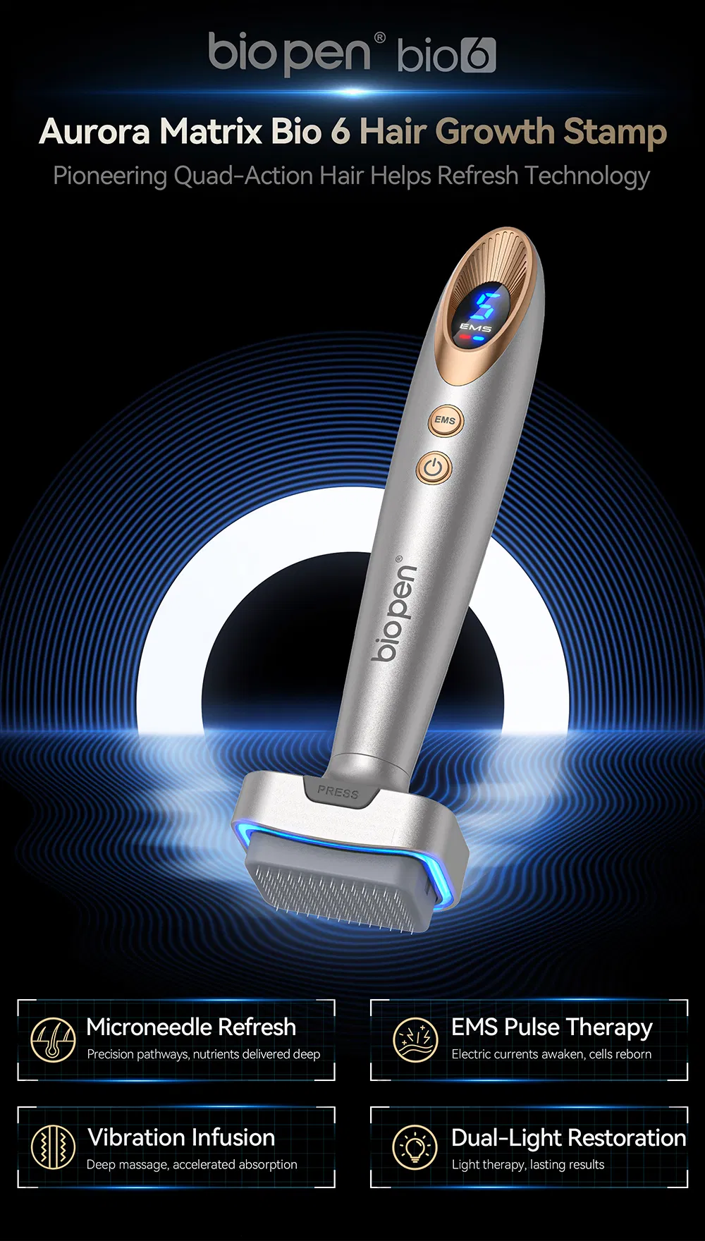 2026 New Electric Microneedle Facial Acne Removal, Anti-Aging, and Hair Growth