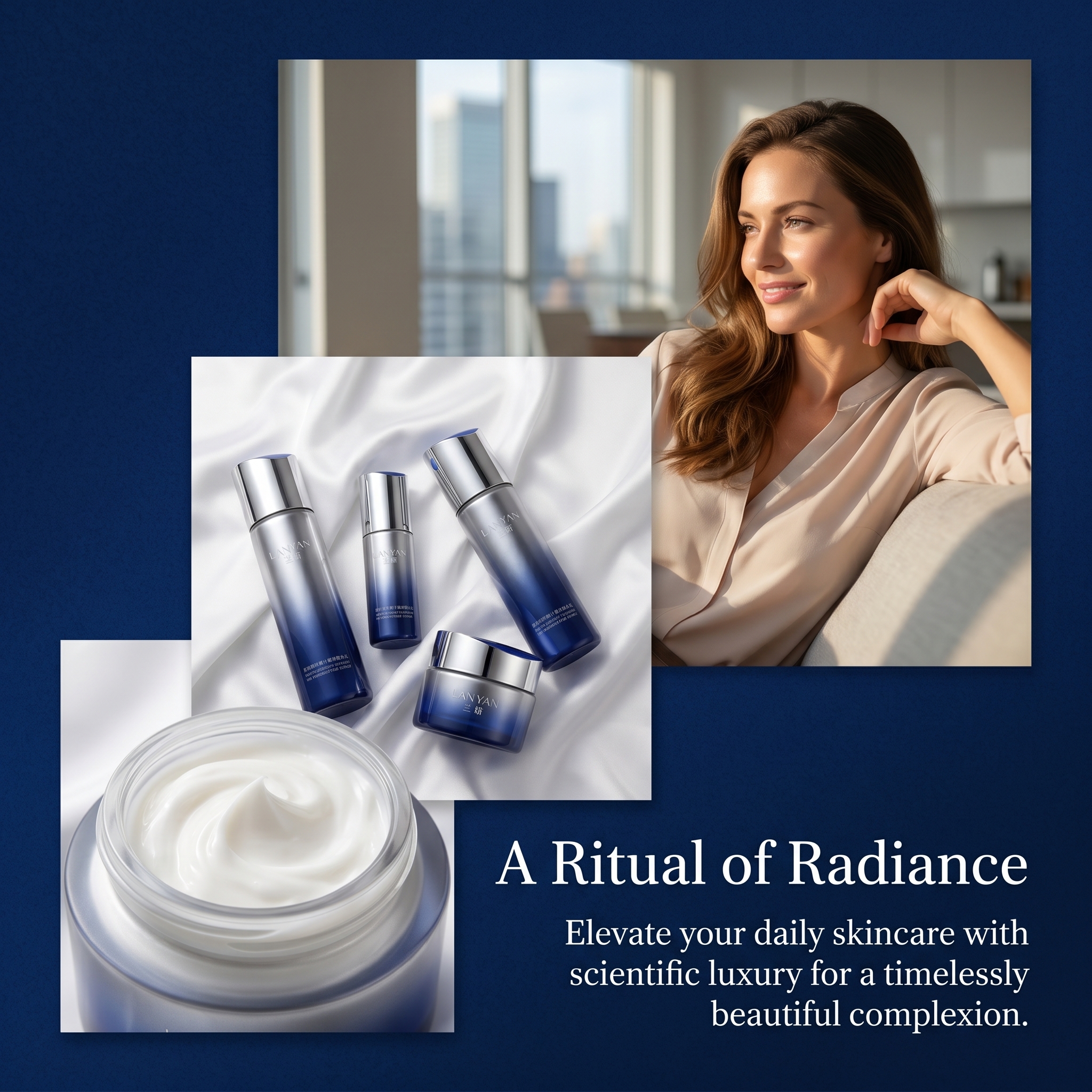 Advanced Professional Anti-Aging Ergothioneine Orchid Extract Firming Tightening Face Serum Set for Sensitive Redness Prone Skin