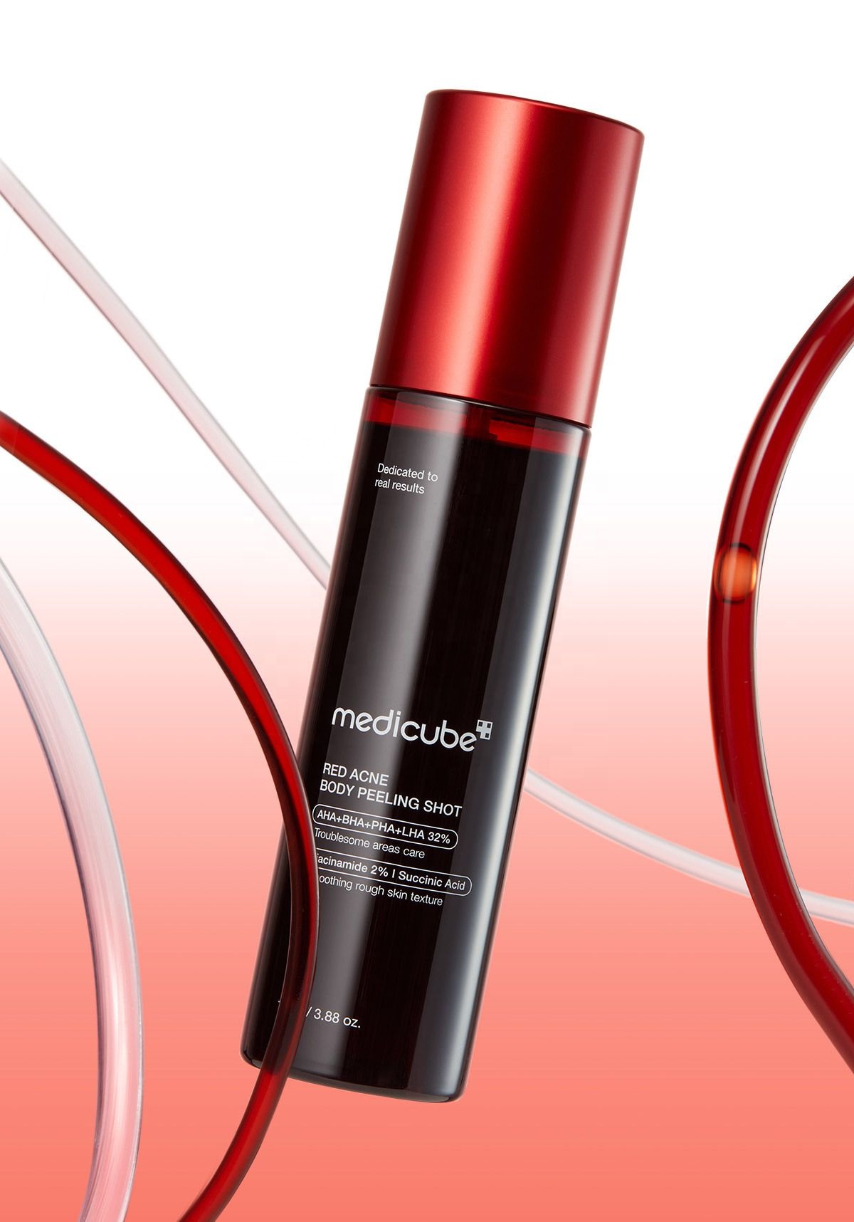 Medicube Red Body Peeling Shot 110g Korean Skin Care Body Care Products AHA + BHA Exfoliating Body Spray Pore Care