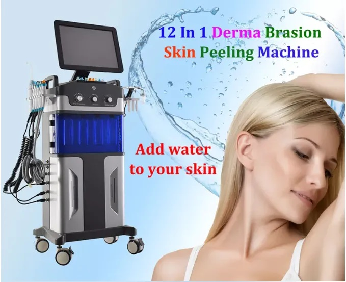 Professional Treatment of Face Problems with High Frequency Ultrasound Water Oxyge Cleaning Face Microdermabrasion Machine