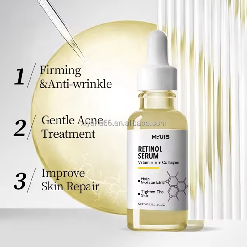 Wholesale 30ml Retinol Serum Vitamin C E Collagen Anti Aging Whitening Brightening Moisturizing Tightening Face SkinCare OEM ODM