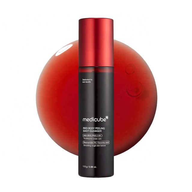 Medicube Red Body Peeling Shot 110g Korean Skin Care Body Care Products AHA + BHA Exfoliating Body Spray Pore Care
