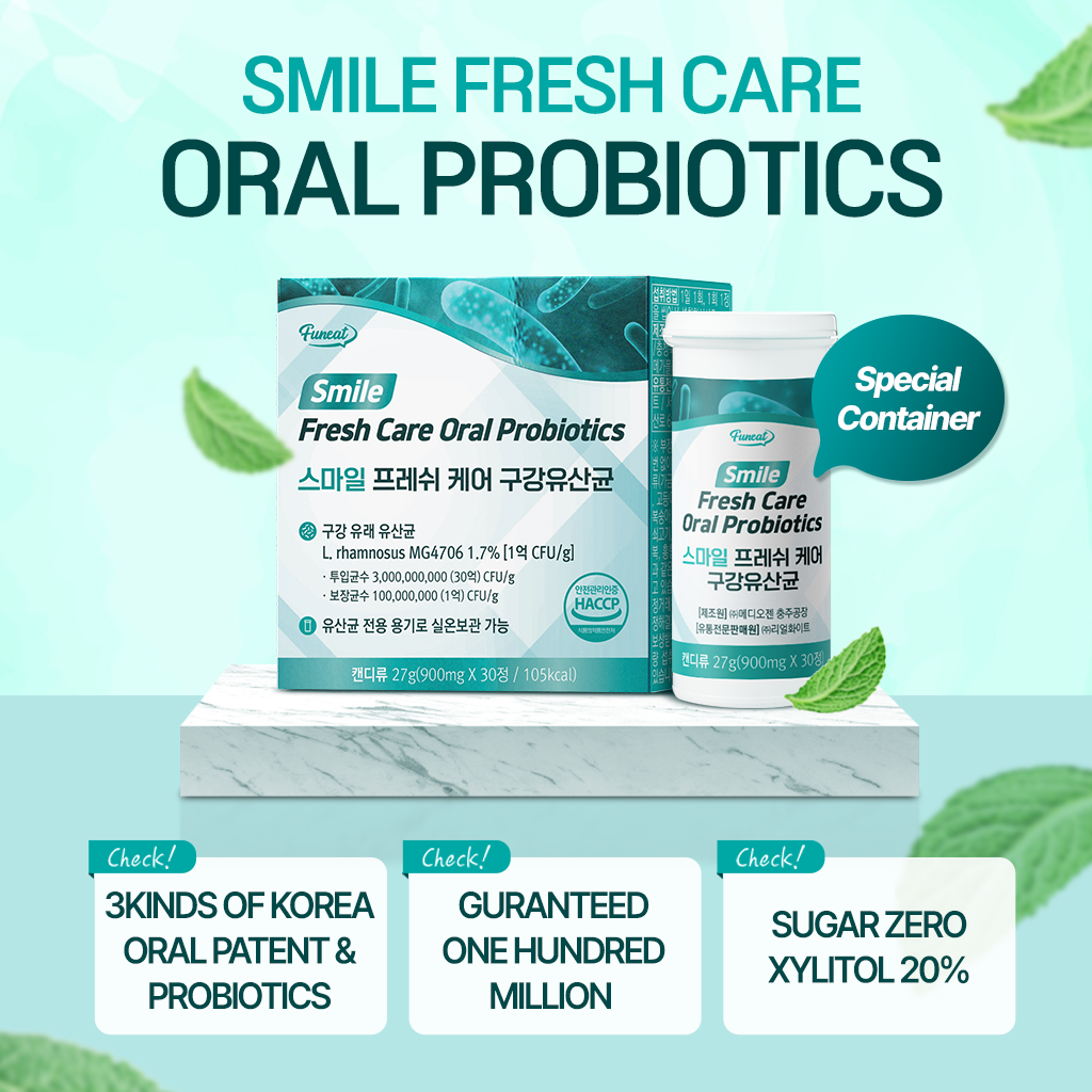 Immune Support Supplement Funeat Smile Fresh Care Intestinal Health Patent Probiotics 10 Billion CFU Lactobacillus Capsules