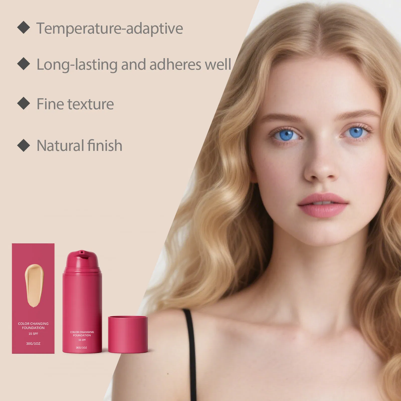 Private Label Mineral Tinted Sunscreen Serum Drops Vegan Organic Hyaluronic Acid SPF 50+ Moisturizer Sun Protector for Face