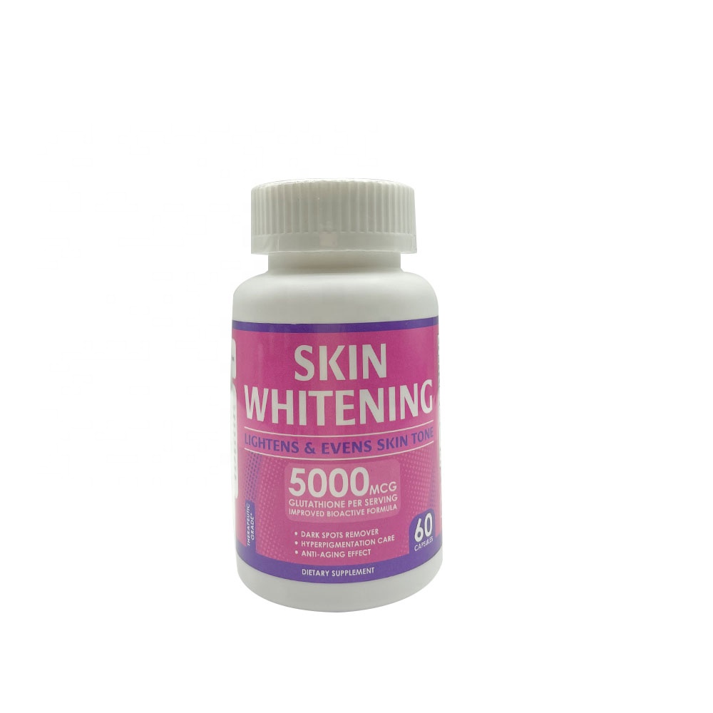 Private Label Super Whitening Skin Capsules Lighten Complexion Fade Black Spots Aging Defying Hyperpigmention Inhibition