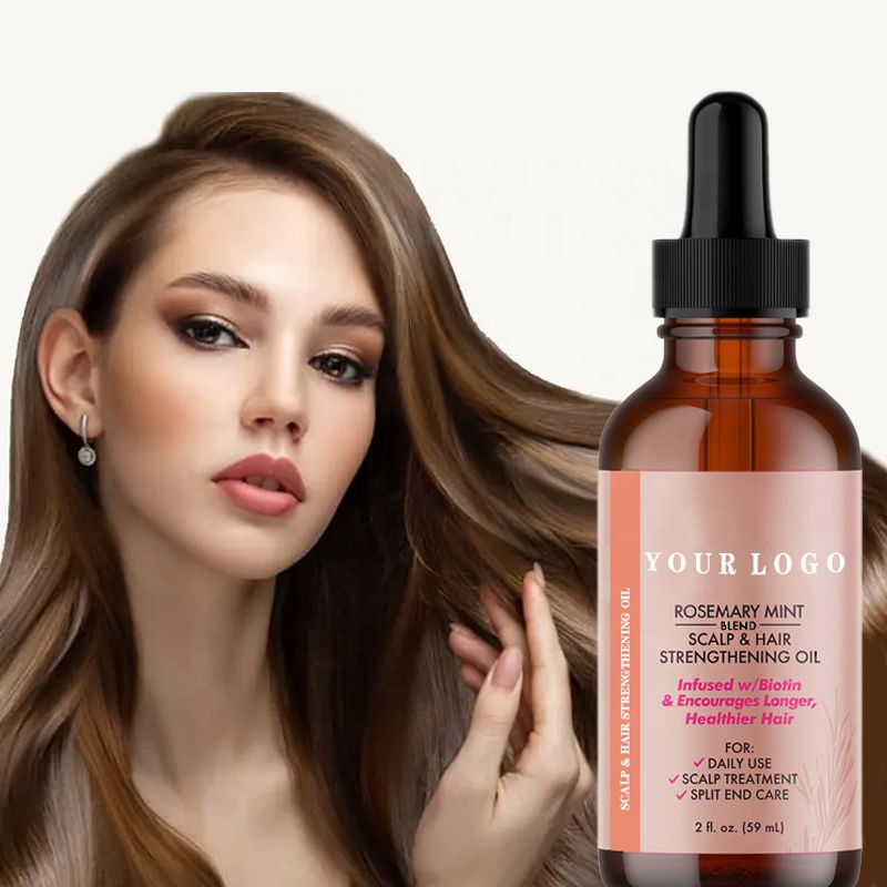Factory Sale Anti Loss Regrowth Treatment Scalp Massage 100% Pure Natural Biotin Rosemary Mint Fast Effective Hair Growth Oil