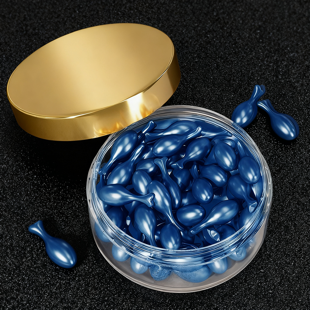 Blue Copper Peptide Facial Serum Capsule Anti Wrinkle Anti Aging Firming Skin Repair GHK-CU Blue Copper Peptide Capsule Serum