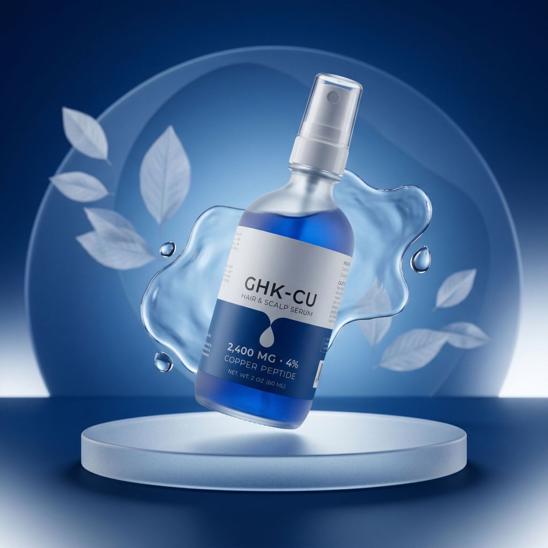 GHK-CU Copper Peptide Serum Spray Biotin Caffeine Nourish Reduce Breakage Hair Growth Private Label Dropshipping