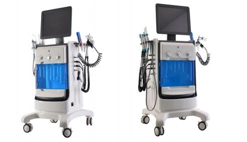 Professional Treatment of Face Problems with High Frequency Ultrasound Water Oxyge Cleaning Face Microdermabrasion Machine