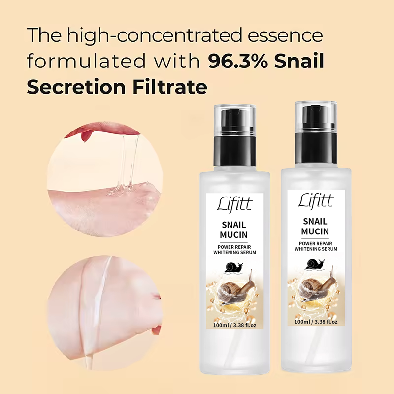 OEM/ODM Advanced Snail 96 Mucin Collagen Power Essence Anti-Aging Repair Serum for Face Neck Intensive Hydrating Treatment