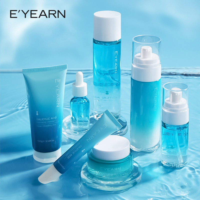 Private Label Salicylic Acid Collagen Skin Care Kit Moisturizing Korean Cosmetic Essence, Water, Cream, Essence Skin Care Set