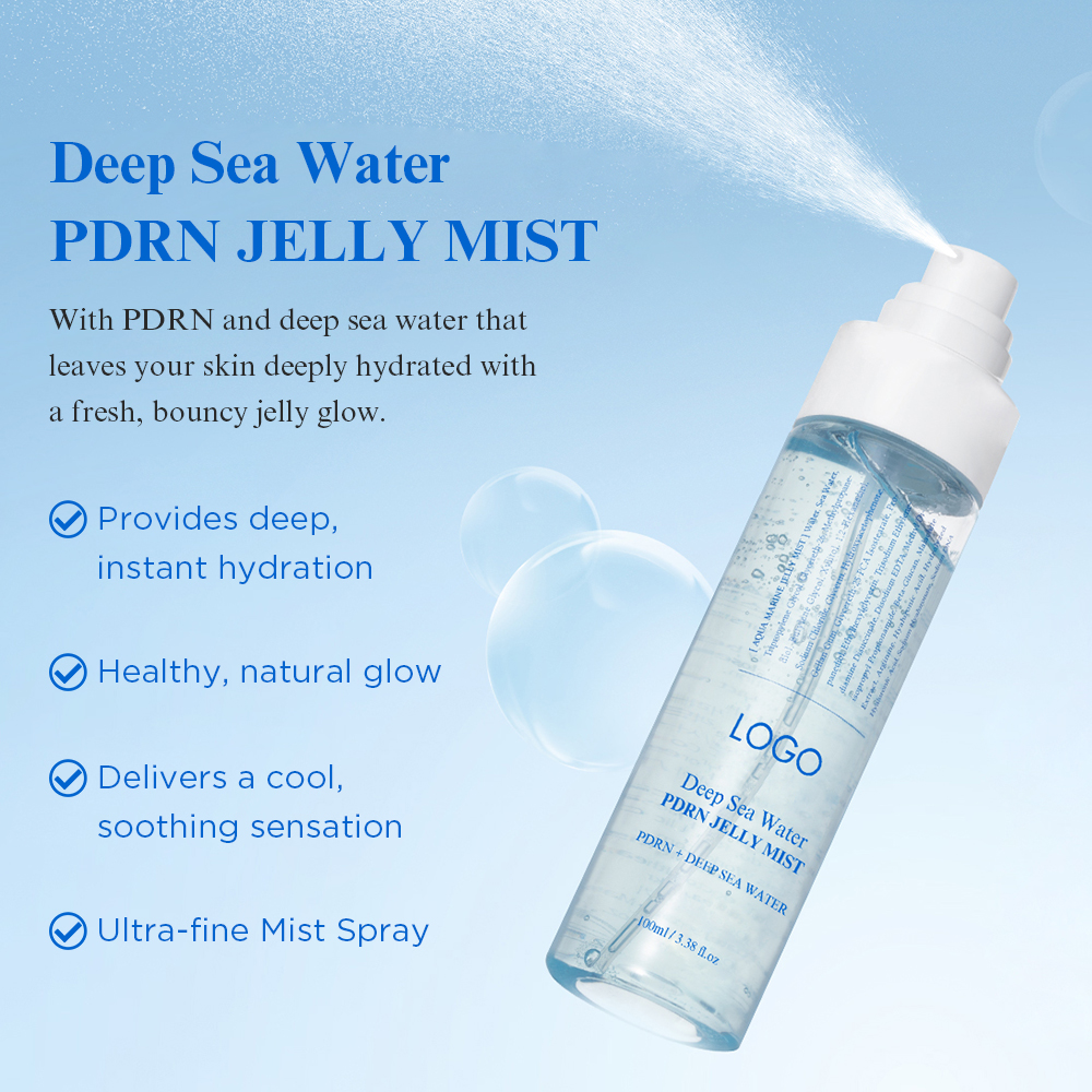 Private Label Beauty Skin Care Soothes Sensitive Skinfacial Moisturizer Dewy Glow Face Spray Deep Sea Water Pdrn Jelly Mist