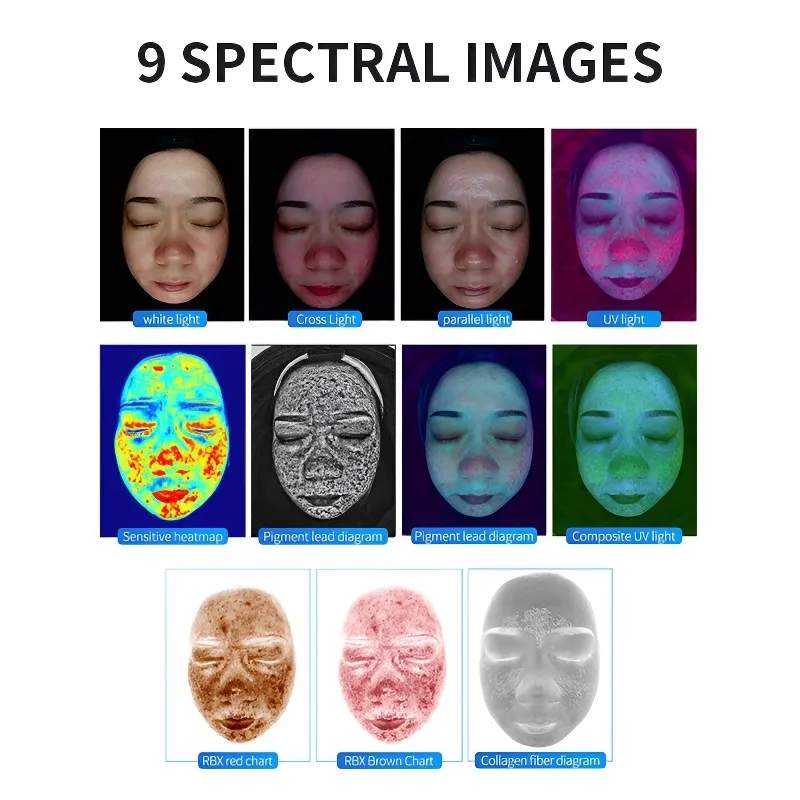 3D Magic Mirror UV Skin Hair Analysis Machine Tester Scanner Analyzer Facial Microbiome Detector