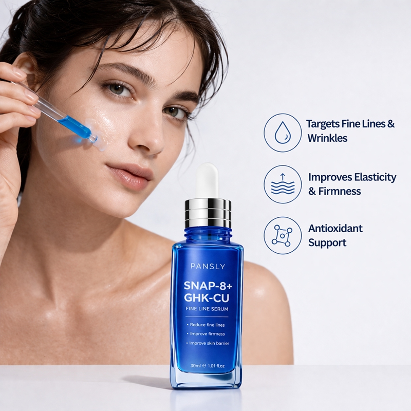 Private Label GHK-CU SNAP-8 Copper Peptide Anti Wrinkle Face Serum Firming Hydrating Barrier Repair Facial Serum