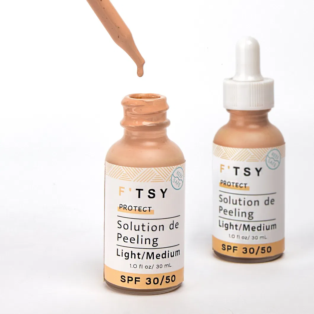 High Quality Cosmetic SPF50 No White Cast Tinted Sunscreen Serum