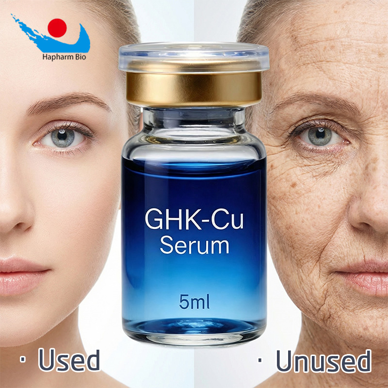 OEM / ODM Service Synthetic Signal Peptide GHK-Cu Blue Copper Peptide Complex Serum For Intensive Repair Nourishing