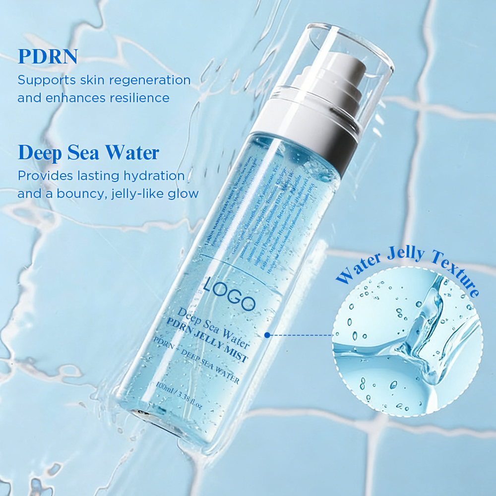 Private Label Beauty Skin Care Soothes Sensitive Skinfacial Moisturizer Dewy Glow Face Spray Deep Sea Water Pdrn Jelly Mist
