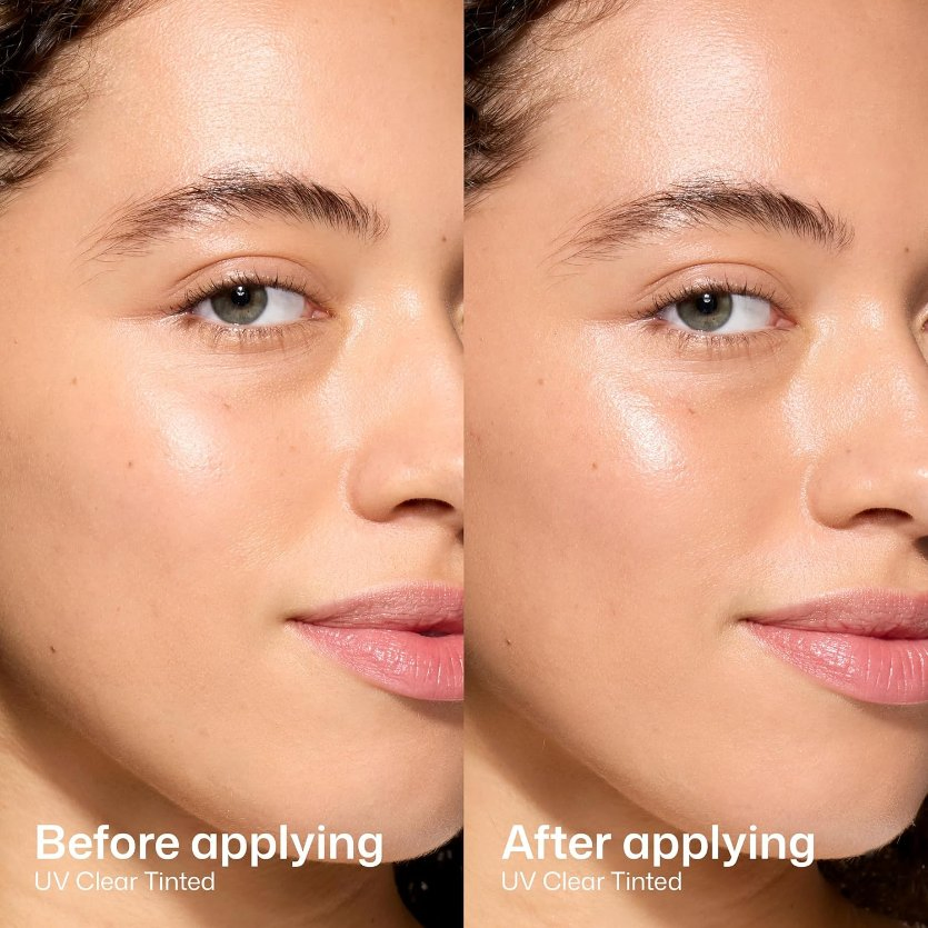 OEM UV Clear Tinted Sunscreen for Face, SPF 46 with Zinc Oxide, Oil-Free, Skin Serum