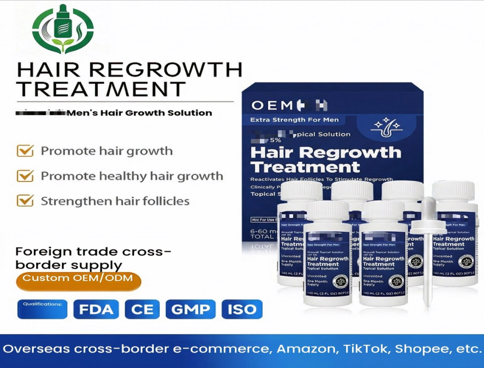 OEM Scalp Hair Root Liquid Hair Oil Thinning Dry Fine Hair Care Growth Follicle Repair Fall Control Serum 2-in-1 Formula Unisex