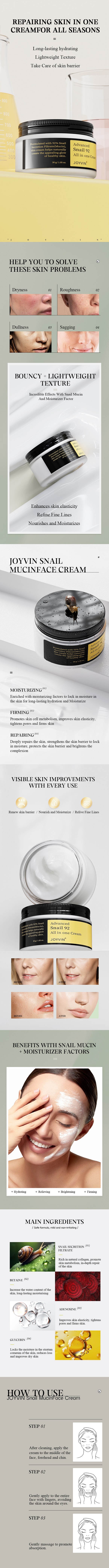 JOYVIN Advanced Snail Mucin Hydrating Cream Details