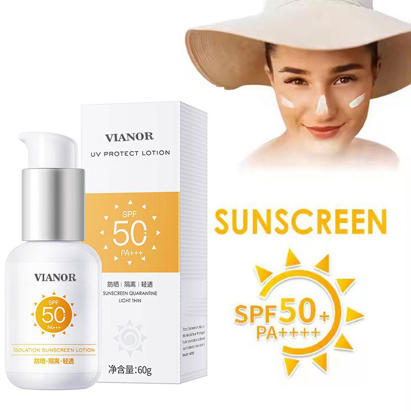 Private Label SPF 50 Oil-Free and Zinc-Oxide Tinted Sunburn Sun Block Sunscreen